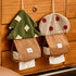 Christmas Forest Hanging Tissue Box Cover - Chenille Jacquard and Corduroy - Mushroom and Pine Tree Design - Nordic Woodland Wall Décor