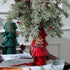 Ceramic Christmas Tree Vase - Festive Table Centerpiece - Red Green Light Green - Large and Small Holiday Decoration