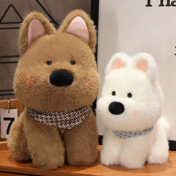 Plush Dog Dolls - Soft Fabric Cuddly Companions - Adorable Decor - Two Color Options