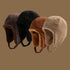 Reversible Faux Lamb Fleece Earflap Hat