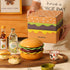 Ceramic Burger Bowl and Plate Set - Fun Tableware Design - Durable Ceramic Material - Great for Serving or Gifting