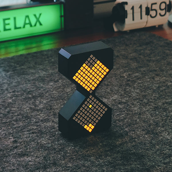 Creative Pixel Hourglass Timer - LED Grid Animation Light with Type-C Charging