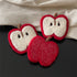 Wool Felt Apple Coasters - 3 Piece Set - Handmade Absorbent Christmas Drink Mats - Holiday Table Decoration