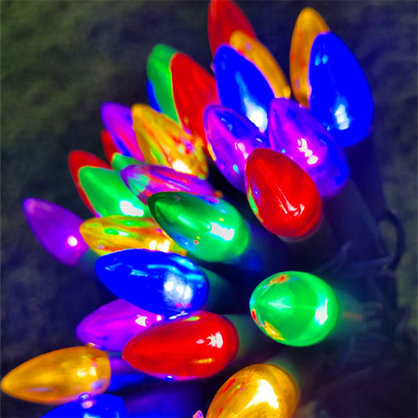 Colorful Pointed String Lights - Hanging Hook Design - 8 Modes with Remote Control - Waterproof Christmas Decoration Lights