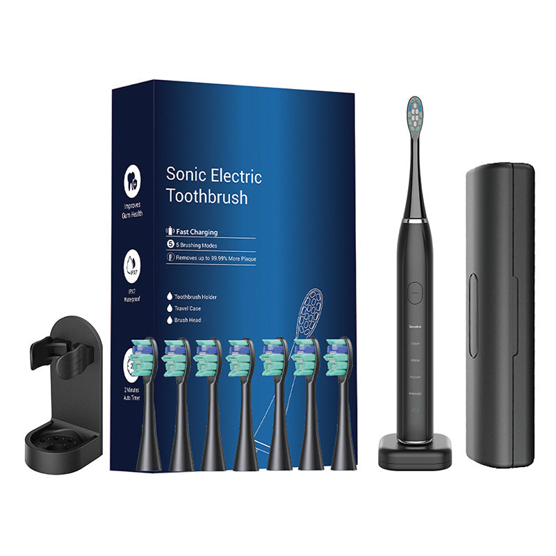Electric Toothbrush for Adults – 5 Modes – 8 Brush Heads – IPX7 Waterproof – 120-Day Battery