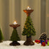 Christmas Tree Candle Holder - Resin Holiday Decor - 3 Sizes - Festive Table Centerpiece