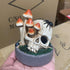 Halloween Skull Mushroom Lamp - Resin Tabletop Decoration - Distressed Gothic Ornament - Spooky Home Accent - Haunted Holiday Decor