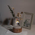 Bluetooth Speaker Lamp - Rainbow Design - Glass Dome - Beechwood Base - Vibrant Decor