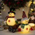 Glowing Snowman Doll Figurine - Christmas Light-Up Decoration - Fabric PVC LED Ornament - Pointed Hat and Top Hat Styles