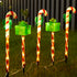 Solar Powered Christmas Garden Stake Lights - Outdoor Waterproof Holiday Decor - Durable Plastic Material