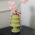 Ceramic Christmas Tree Vase - Festive Table Centerpiece - Red Green Light Green - Large and Small Holiday Decoration