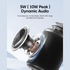 Portable Bluetooth Speaker - 10W Stereo Output - LED Light Show - Outdoor Mesh Design - Black
