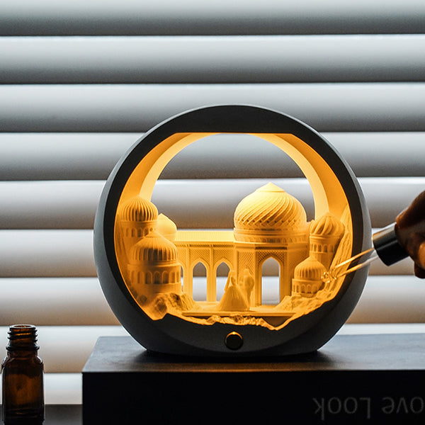 Galactic Hall Aroma Night Light - Gypsum Material - LED Warm Glow - Aromatherapy Diffuser