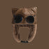 Cat Ear Aviator Hat - PU Leather Winter Cap - Furry Lined Pilot Helmet - Retro Goggles Design - Cute Warm Headwear