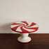 Hand Painted Christmas Cake Stand - Ceramic High Footed Plate - Festive Candy Color Design - Santa Candy and Cane Styles - Holiday Dessert Display Plate