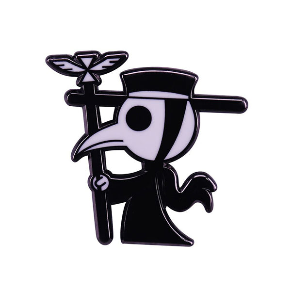 Plague Doctor Enamel Pin – Gothic Aesthetic – Copper Material