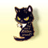 Black Cat Enamel Pin - Cute Cat Badge - Gold Alloy Material - Fashion Accessory - 1 Piece
