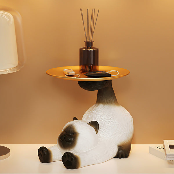 Siamese Cat Storage Ornament – Charming Resin Decor