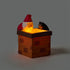 Chimney Santa Christmas Figurine - Plastic Holiday Decoration