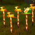 Solar Powered Christmas Garden Stake Lights - Outdoor Waterproof Holiday Decor - Durable Plastic Material