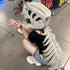 Plush Dinosaur Skeleton Headgear - Halloween Costume Hat - Adult and Kids Sizes - Soft Plush Material - Fun Cosplay Party Accessory