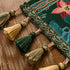 Christmas Table Runner - Cotton Linen Blend with Tassels - Four Festive Styles and Sizes - Holiday Dining Decoration