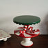 Hand Painted Christmas Cake Stand - Ceramic High Footed Plate - Festive Candy Color Design - Santa Candy and Cane Styles - Holiday Dessert Display Plate