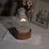 Bluetooth Speaker Lamp - Rainbow Design - Glass Dome - Beechwood Base - Vibrant Decor