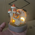 Halloween Skull Mushroom Lamp - Resin Tabletop Decoration - Distressed Gothic Ornament - Spooky Home Accent - Haunted Holiday Decor
