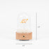 Bluetooth Speaker Lamp - Heart Design - Glass Dome - Beechwood Base - Romantic Atmosphere