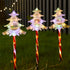 Solar Powered Christmas Garden Stake Lights - Outdoor Waterproof Holiday Decor - Durable Plastic Material