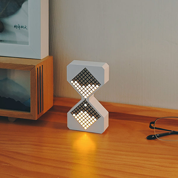 Creative Pixel Hourglass Timer - LED Grid Animation Light with Type-C Charging
