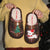 Christmas Embroidered Puppy Slippers - Plush and EVA Sole - Blue and Brown - Three Sizes - Cozy Winter Holiday Home Shoes