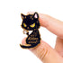 Black Cat Enamel Pin - Cute Cat Badge - Gold Alloy Material - Fashion Accessory - 1 Piece