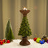 Christmas Tree Candle Holder - Resin Holiday Decor - 3 Sizes - Festive Table Centerpiece