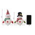 Glowing Snowman Doll Figurine - Christmas Light-Up Decoration - Fabric PVC LED Ornament - Pointed Hat and Top Hat Styles