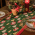 Christmas Table Runner - Cotton Linen Blend with Tassels - Four Festive Styles and Sizes - Holiday Dining Decoration