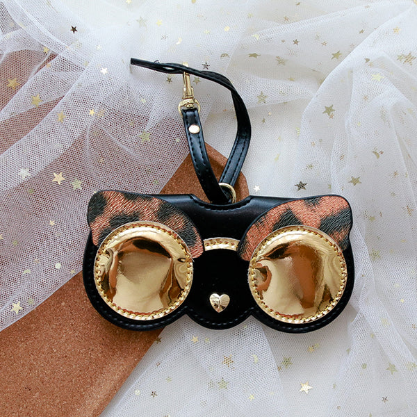 Animal Eyes Glasses Case - Ultra-Fiber Leather - Cute & Stylish - Perfect for Travel