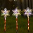 Solar Powered Christmas Garden Stake Lights - Outdoor Waterproof Holiday Decor - Durable Plastic Material