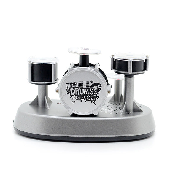 Finger Touch Drum Set - Creative Music Toy - Silver Black Design - Record Playback Mode - Battery Powered
