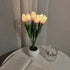Rechargeable Tulip Nightlight - Soft Pink & White Options - Elegant LED Glow