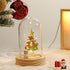 Glass Dome Christmas Table Ornament - Light-Up Wooden Base Decor - Santa and Tree Options - Holiday Gift Decoration