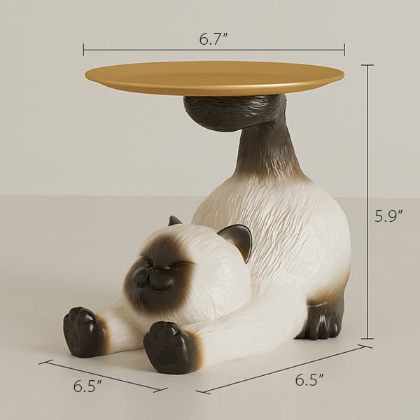 Siamese Cat Storage Ornament – Charming Resin Decor