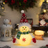 Glowing Snowman Doll Figurine - Christmas Light-Up Decoration - Fabric PVC LED Ornament - Pointed Hat and Top Hat Styles