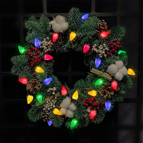 Colorful Pointed String Lights - Hanging Hook Design - 8 Modes with Remote Control - Waterproof Christmas Decoration Lights
