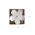 Sakura Blossom Table Clock - Ceramic Petals - Wooden Frame - Gold Accents