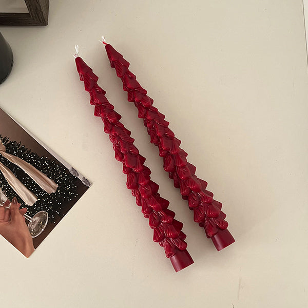 Gold Christmas Tree Candle Holder Set - Three-Piece Alloy Candelabra Decoration - Elegant Holiday Table Centerpiece - Christmas Home Decor