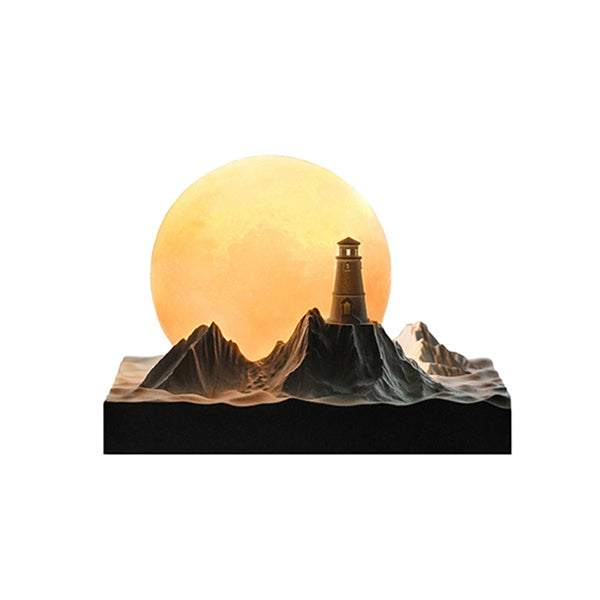 Moonlight Lighthouse Ambient Lamp - Gypsum Material - LED Glow - Aromatherapy Compatible