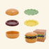 Ceramic Burger Bowl and Plate Set - Fun Tableware Design - Durable Ceramic Material - Great for Serving or Gifting