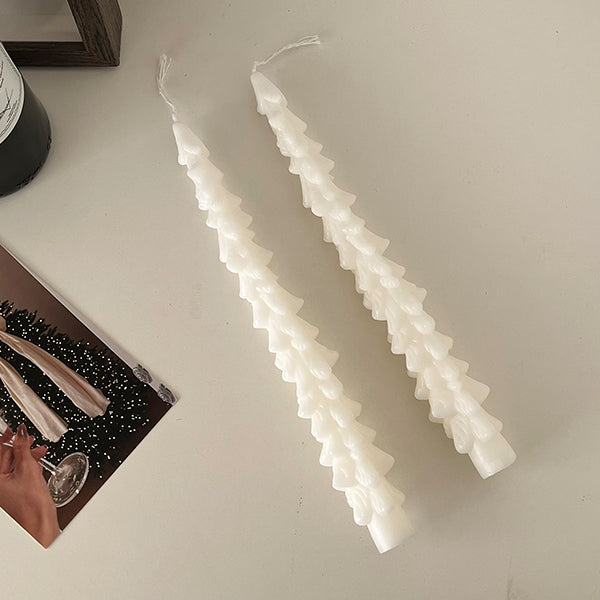 Gold Christmas Tree Candle Holder Set - Three-Piece Alloy Candelabra Decoration - Elegant Holiday Table Centerpiece - Christmas Home Decor